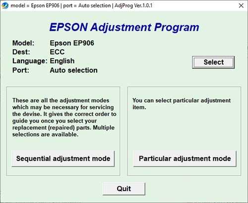 Resetear impresora Epson Stylus EP-906