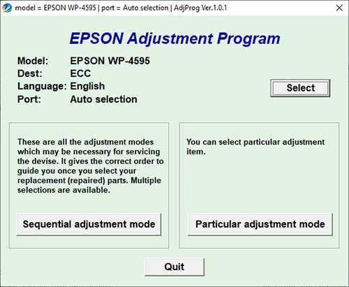 Resetear impresora Epson WorkForce Pro WP-4595 DNF